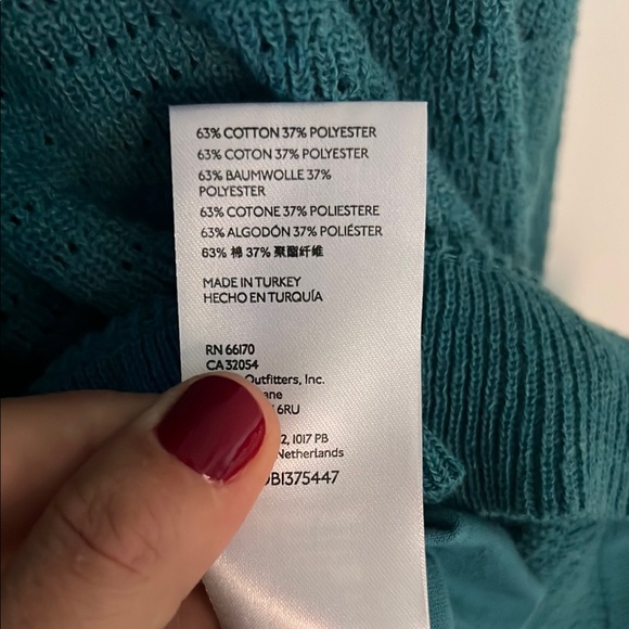 Blue Ribbed Sheath Dress - Picture 6 of 10